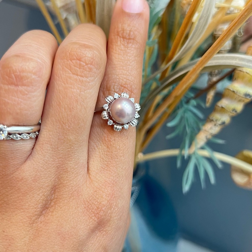 Purple Pearl Ring